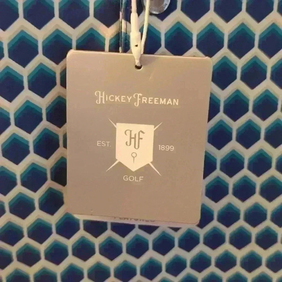 Hickey Freeman women's golf shirt, green, blue and white, medium - Picture 4 of 7